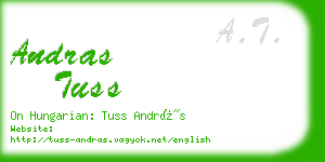 andras tuss business card